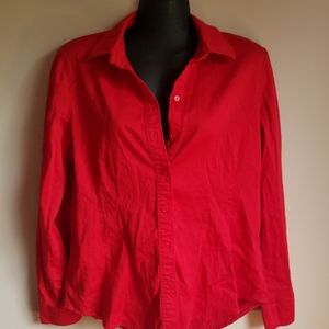Red button up dress shirt size L